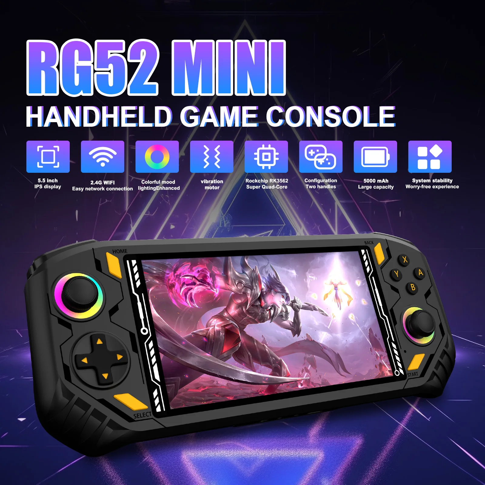 Gaming Console Minecraft - AISLPC RG52 MINI Handheld Game Console