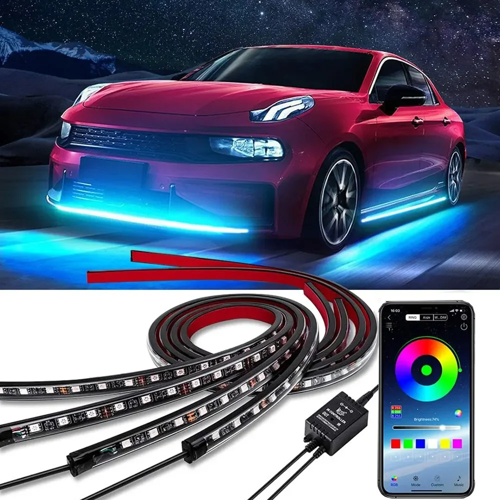 Led Gaming Light Strip - Neon LED RGB Car Underglow Bottom