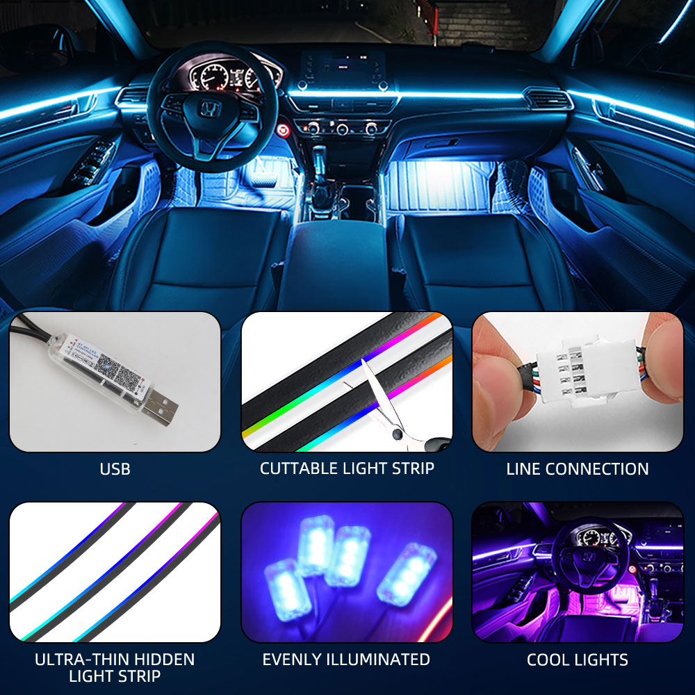 35/75/110/140cm LED Ambient Li - đánh giá và giá Led Gaming Light Strip